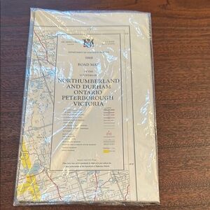 Map of Northumberland and Durham Ontario 1968 NEW